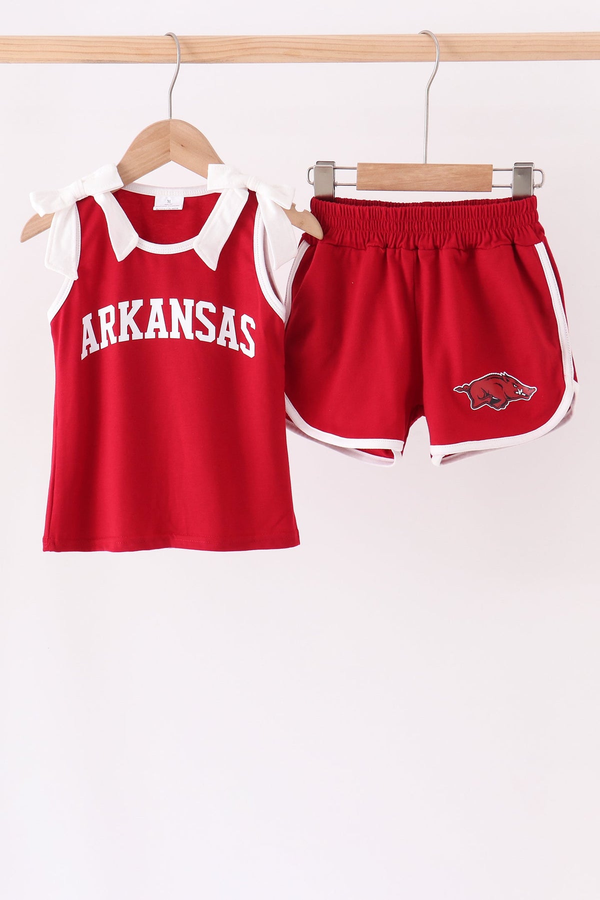 Girls Arkansas Active Shorts Set