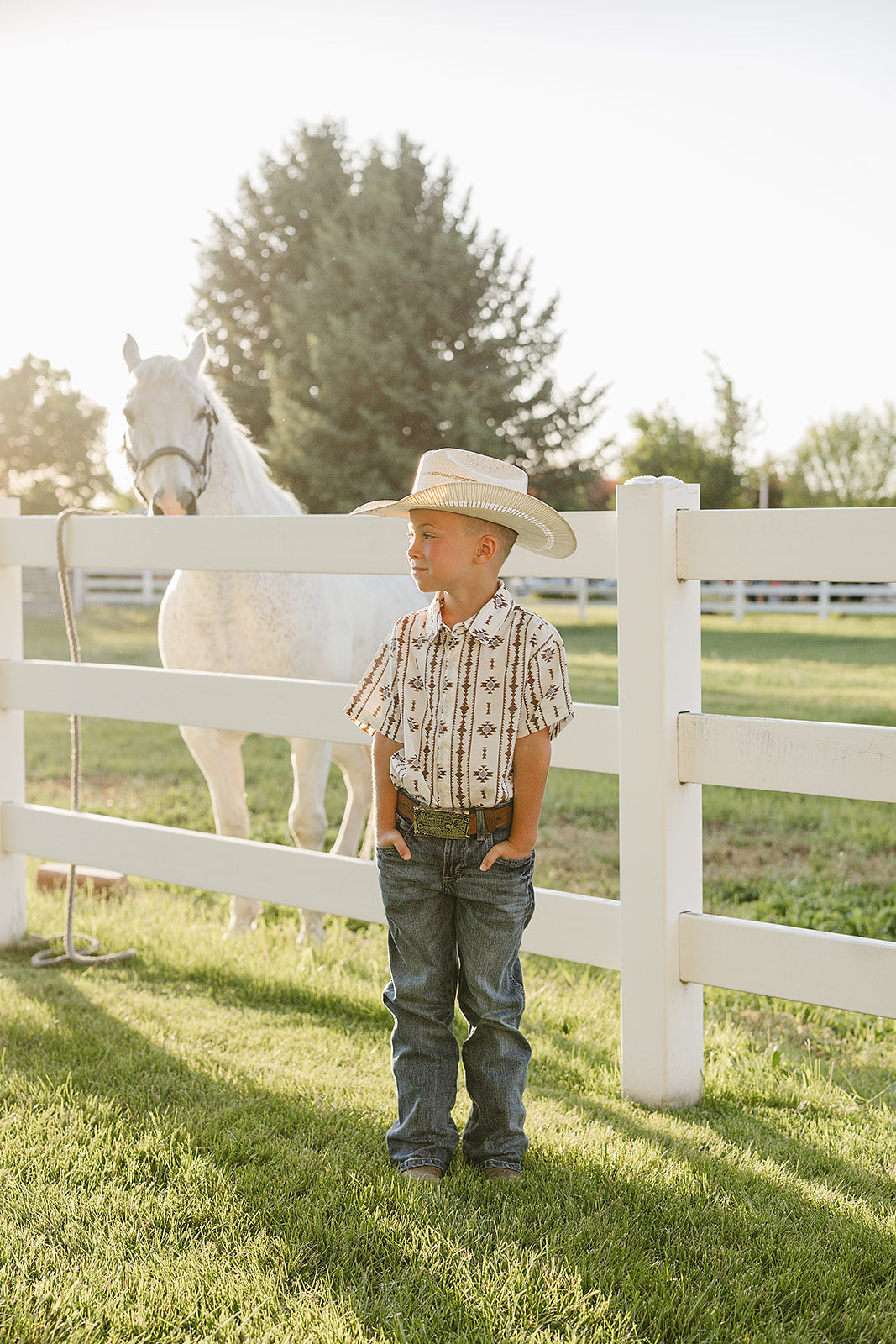 Baby & Boys Aztec Button Up Shirt