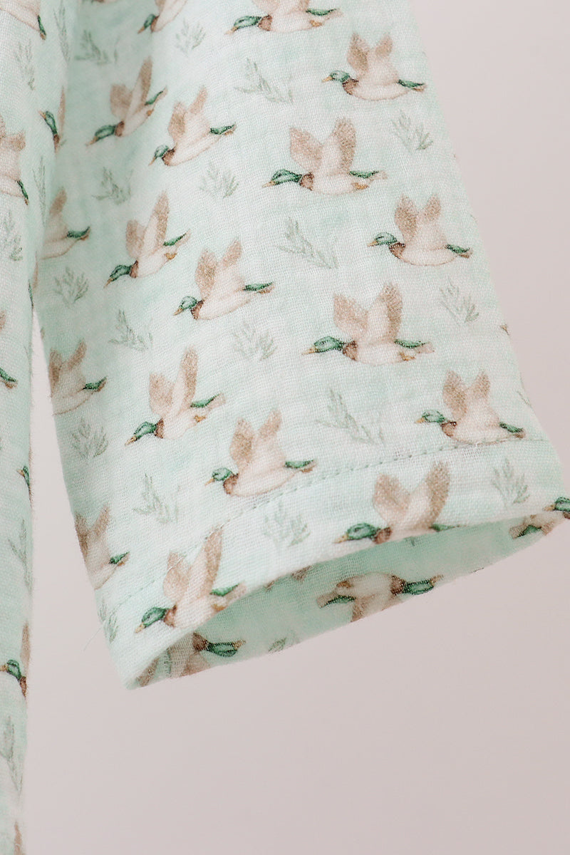 Boys Duck Print Muslin Top
