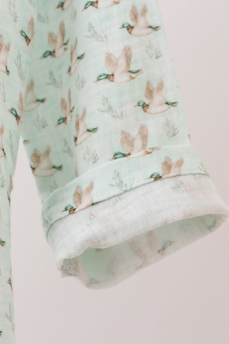 Boys Duck Print Muslin Top