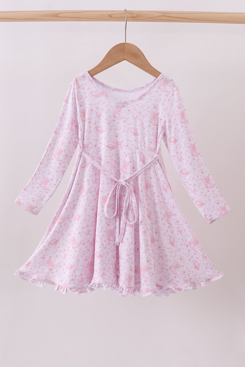 Pink Boots Bamboo Dress