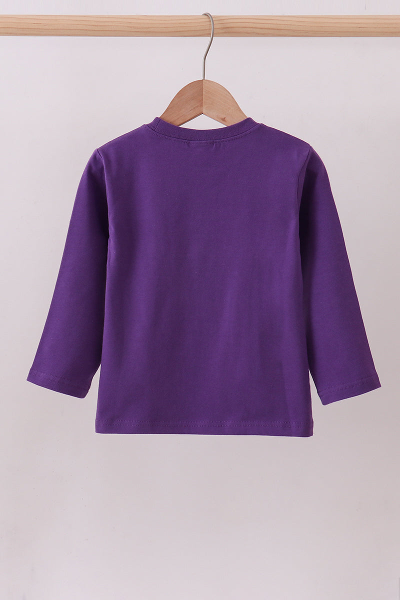 Purple LSU Tiger Applique Top