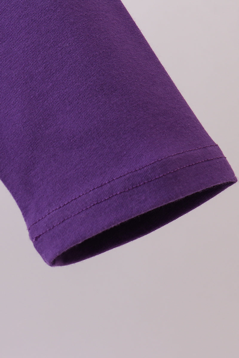 Purple LSU Tiger Applique Top