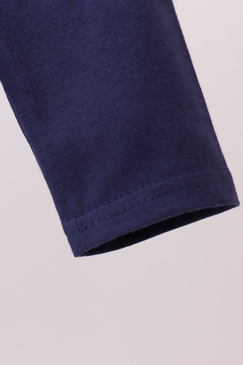 Navy Auburn tiger applique top