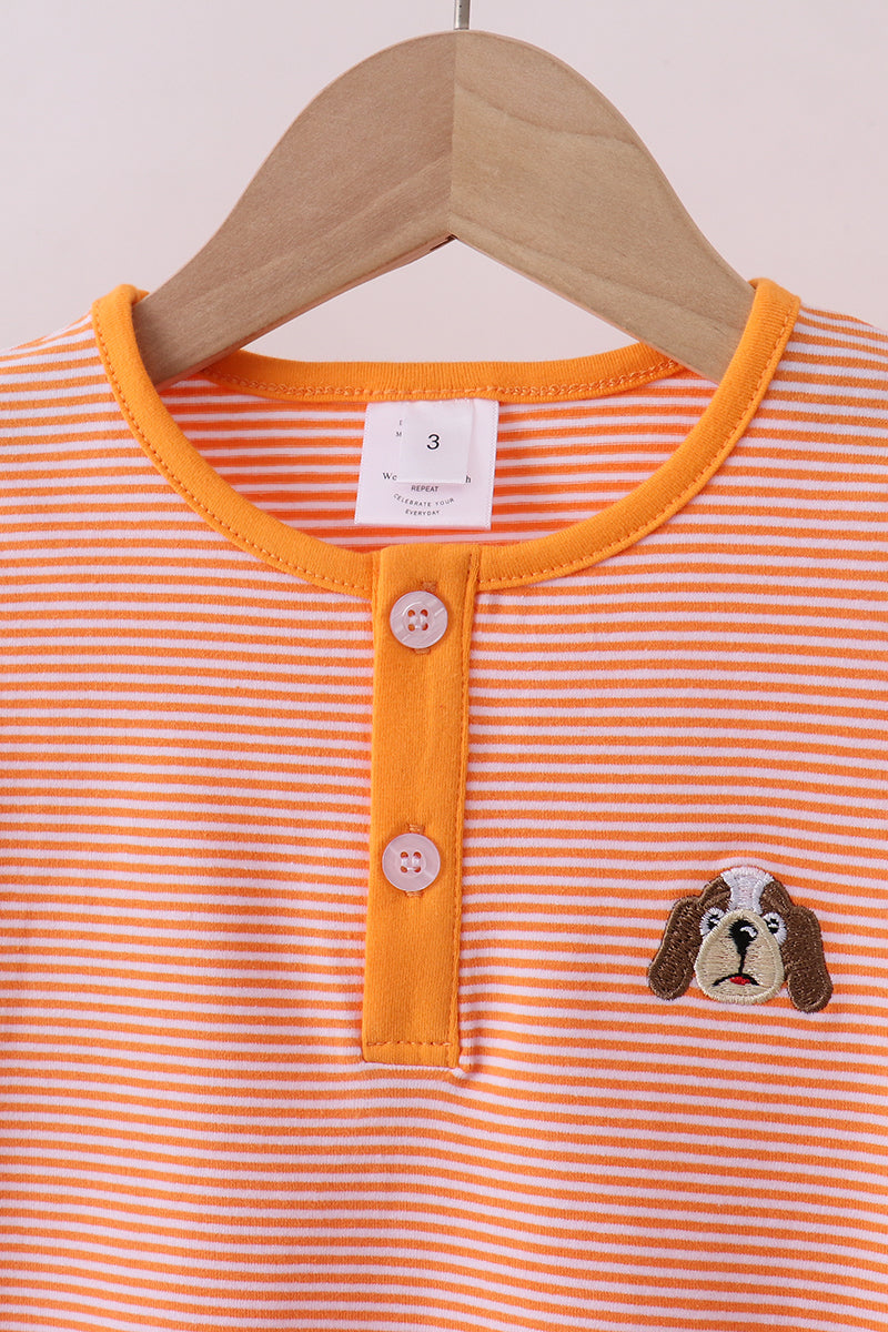 Orange Tennessee puppy stripe pants set