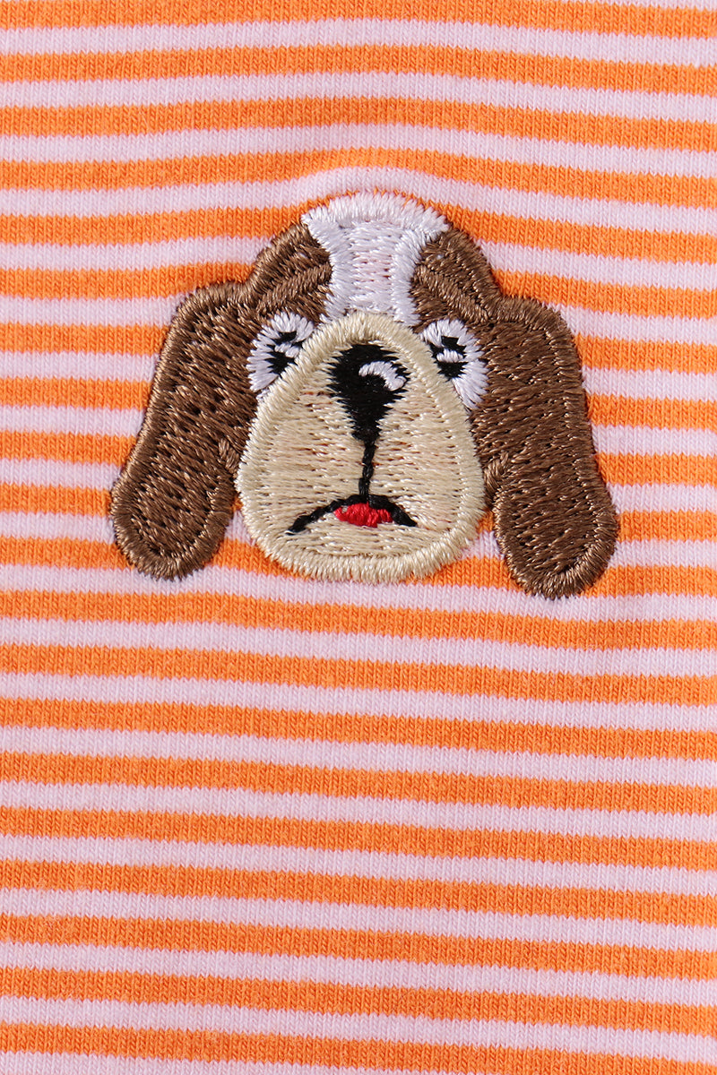 Orange Tennessee puppy stripe pants set