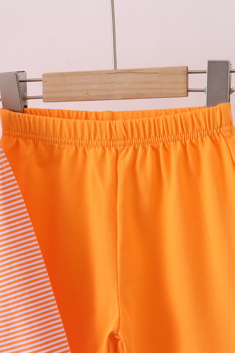Orange Tennessee puppy stripe pants set