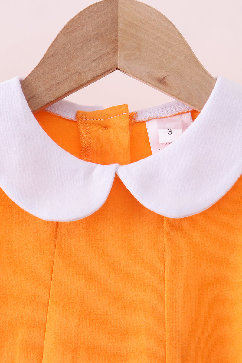 Girls Tennessee Vols Long Sleeve Collared Applique Dress