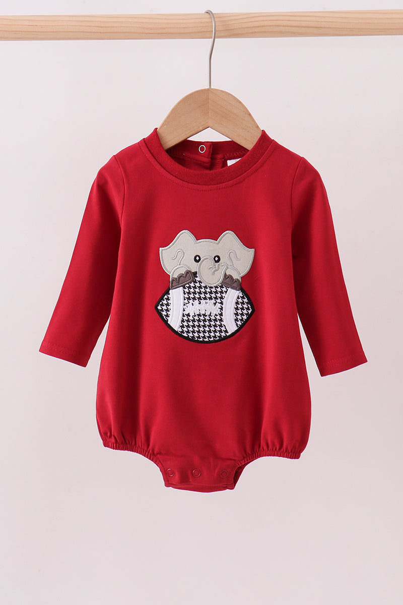 Alabama Elephant Football Applique Bubble