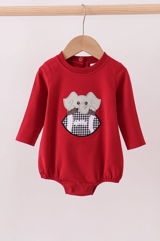 Alabama Elephant Football Applique Bubble