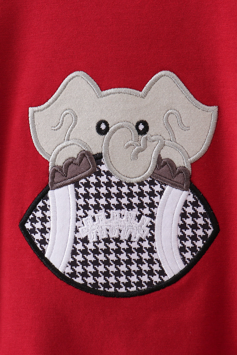 Alabama Elephant Football Applique Bubble