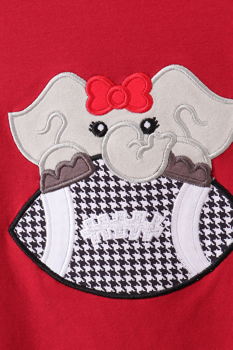 Alabama Elephant Football Applique Top