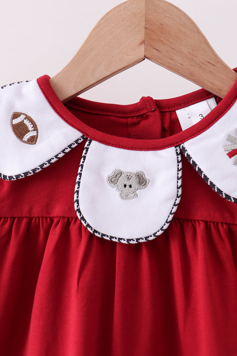 Alabama Embroidery Gingham Pants Set