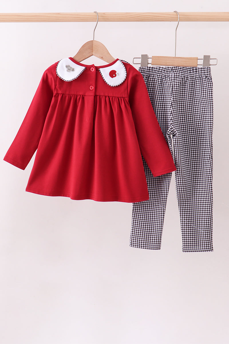 Alabama Embroidery Gingham Pants Set