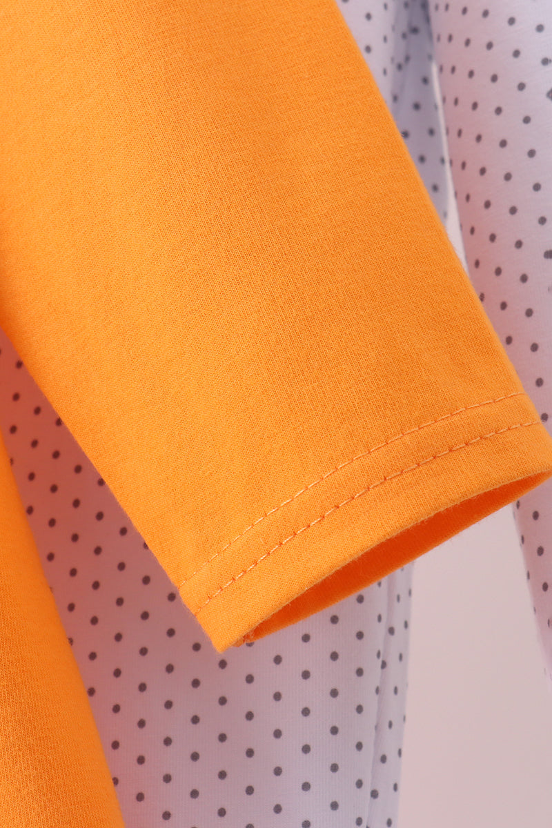 Girls Long Sleeve Orange Tennessee Vols Football Embroidery Pants Set