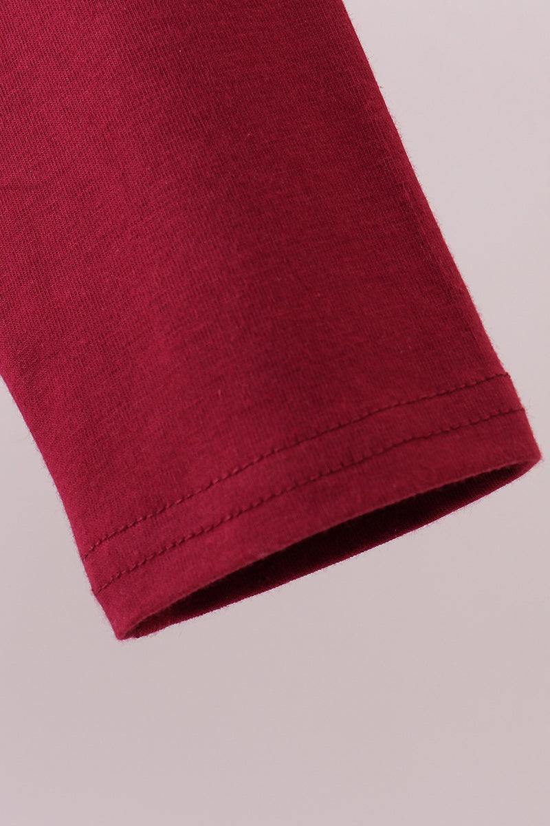 Boys Maroon Mississippi Embroidery Top