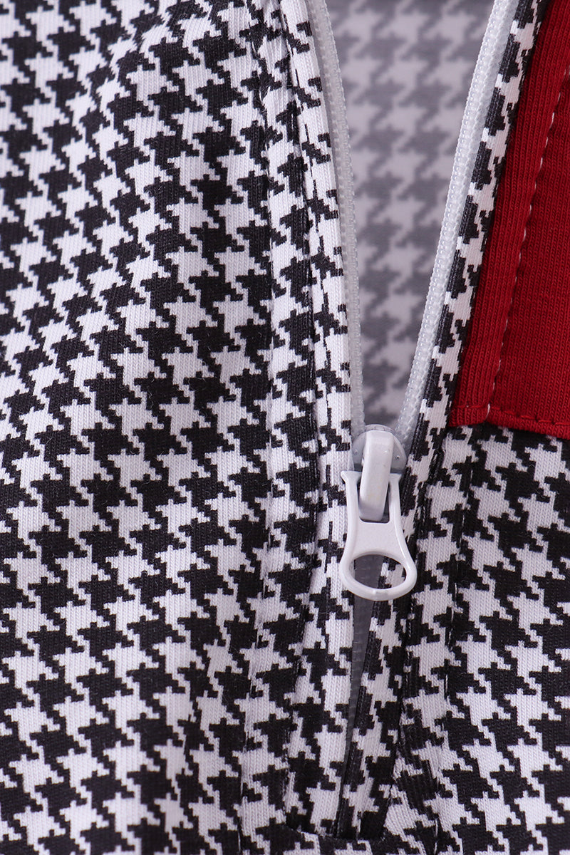 Boys Crimson Alabama Embroidery Gingham Top