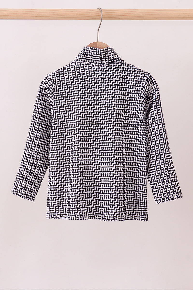 Boys Crimson Alabama Embroidery Gingham Top