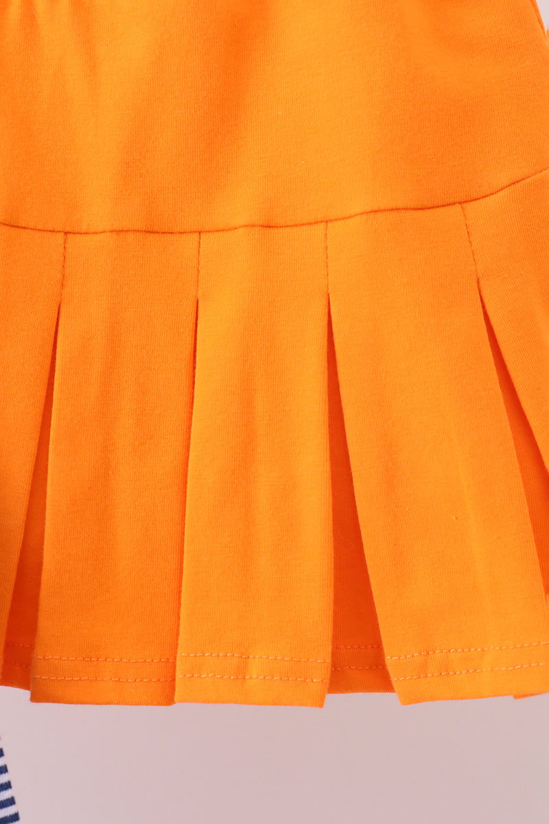 Girls Auburn Long Sleeve Collared Embroidered Skort Set