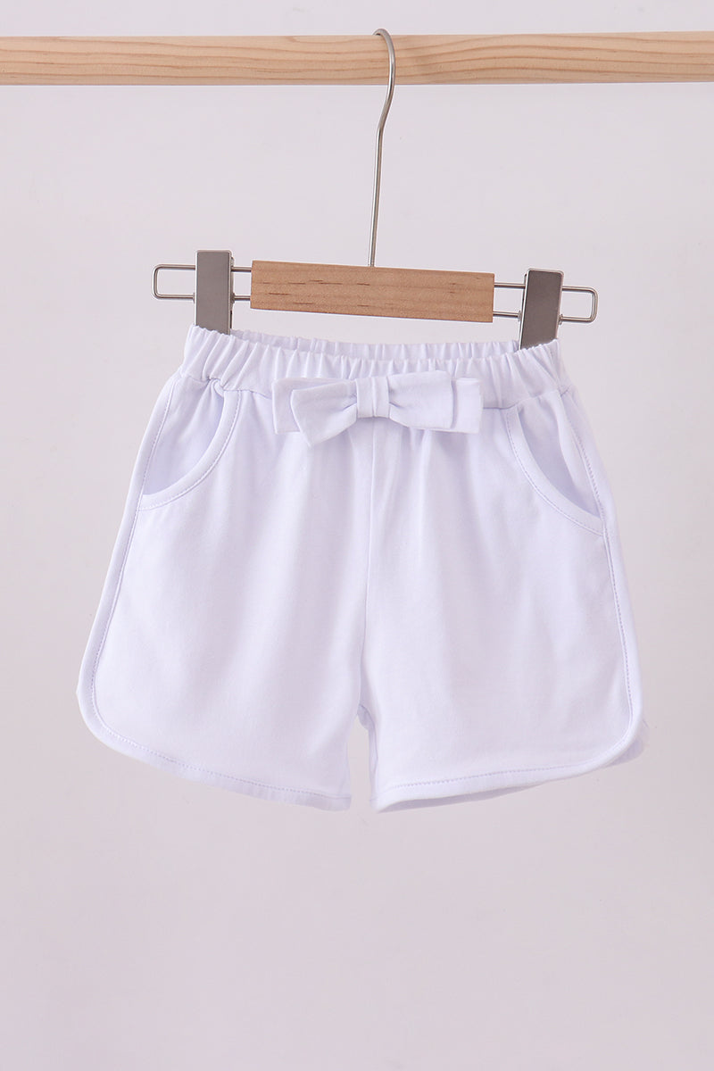 White Bow Shorts