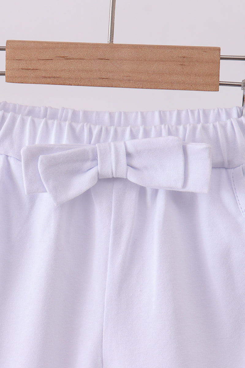 White Bow Shorts