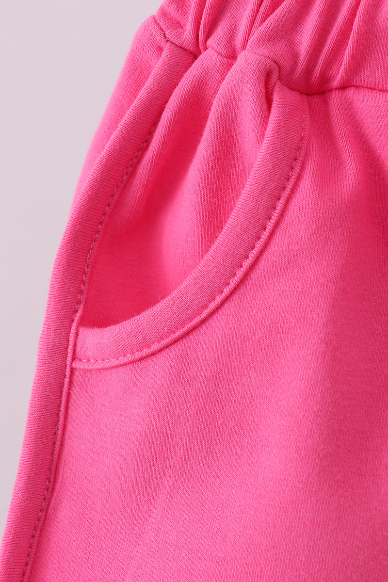 Girls Pink Bow Shorts