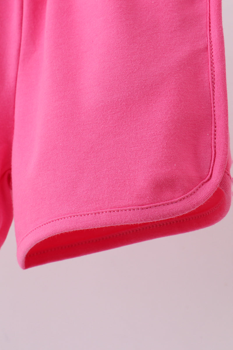 Girls Pink Bow Shorts