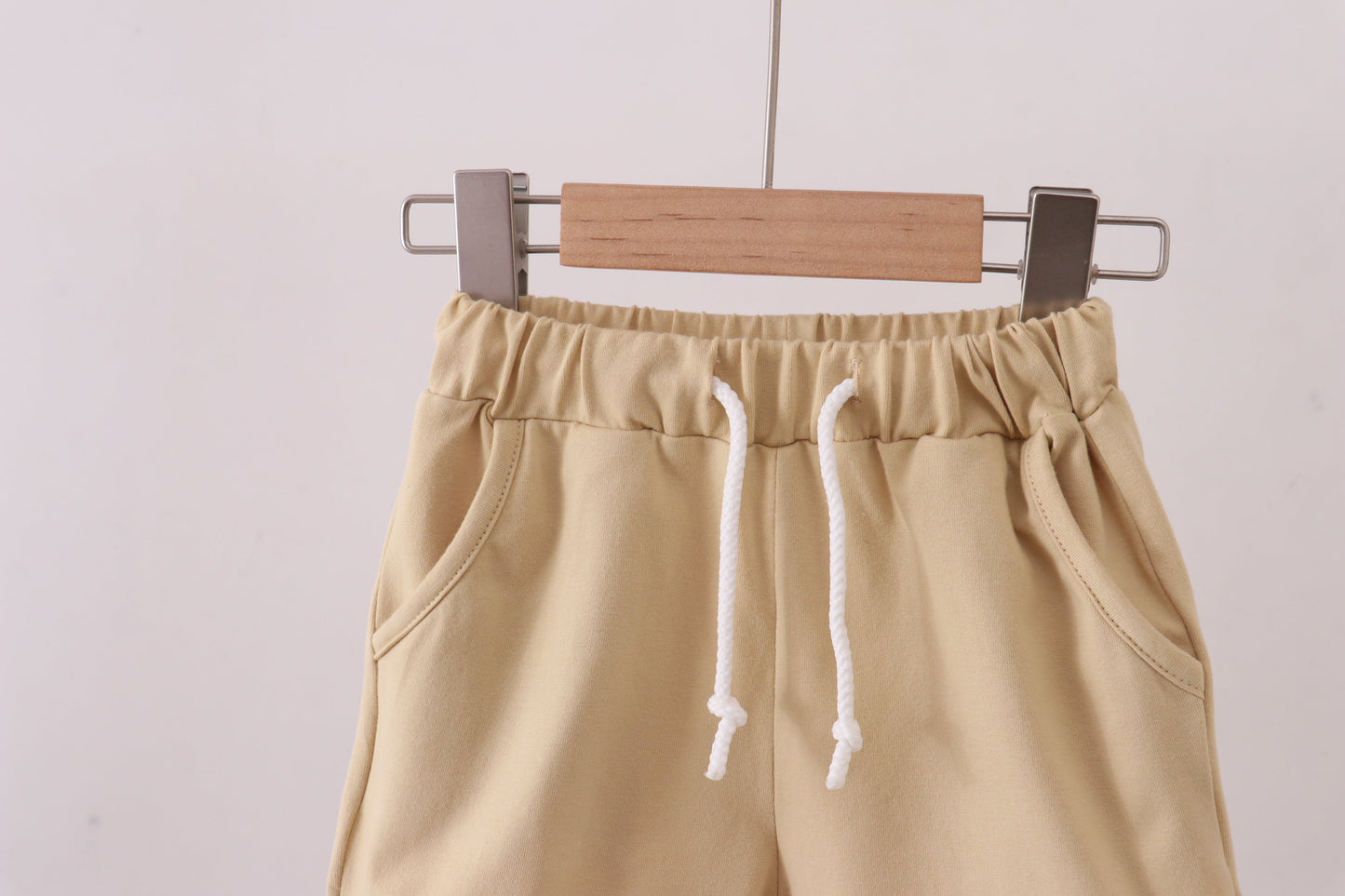 Khaki Drawstring Shorts