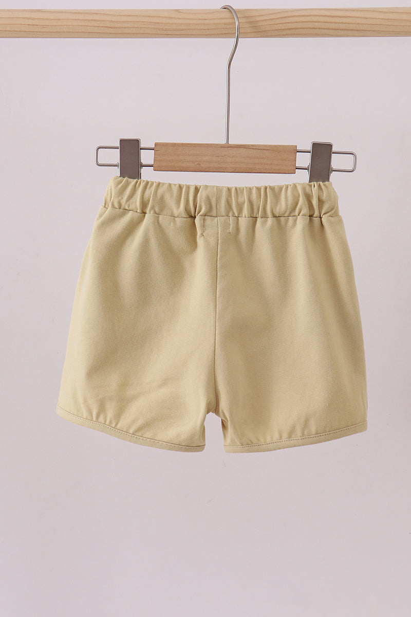 Khaki Drawstring Shorts