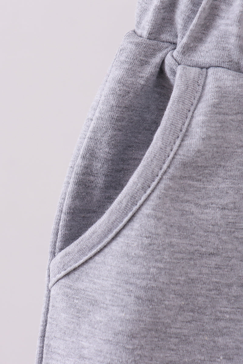 Grey Drawstring Shorts