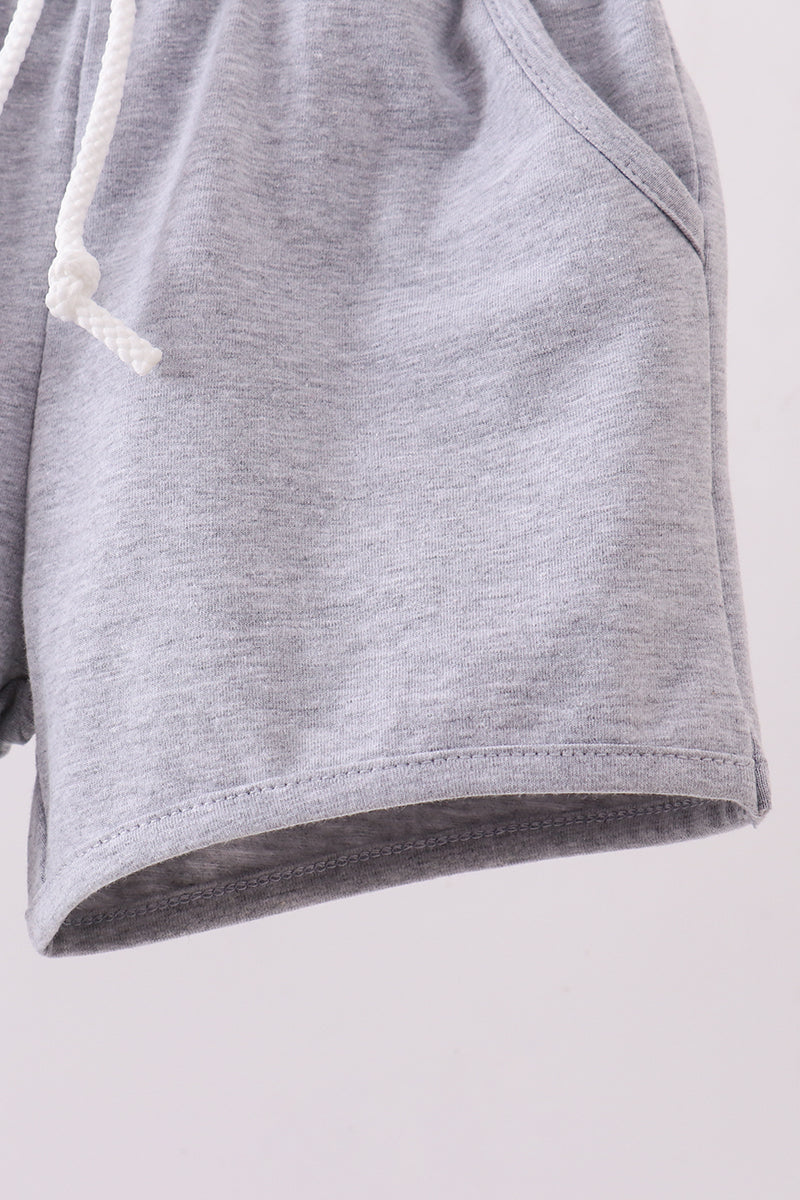 Grey Drawstring Shorts