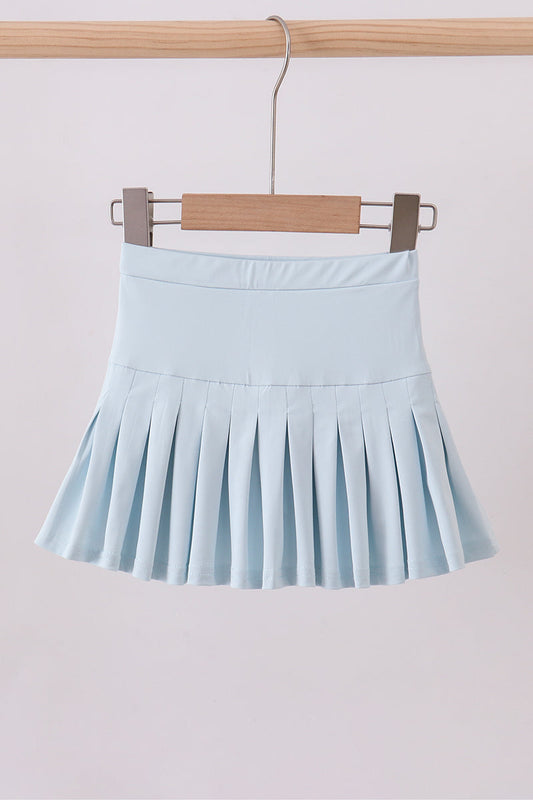 Girls Baby Blue Pleated Skort