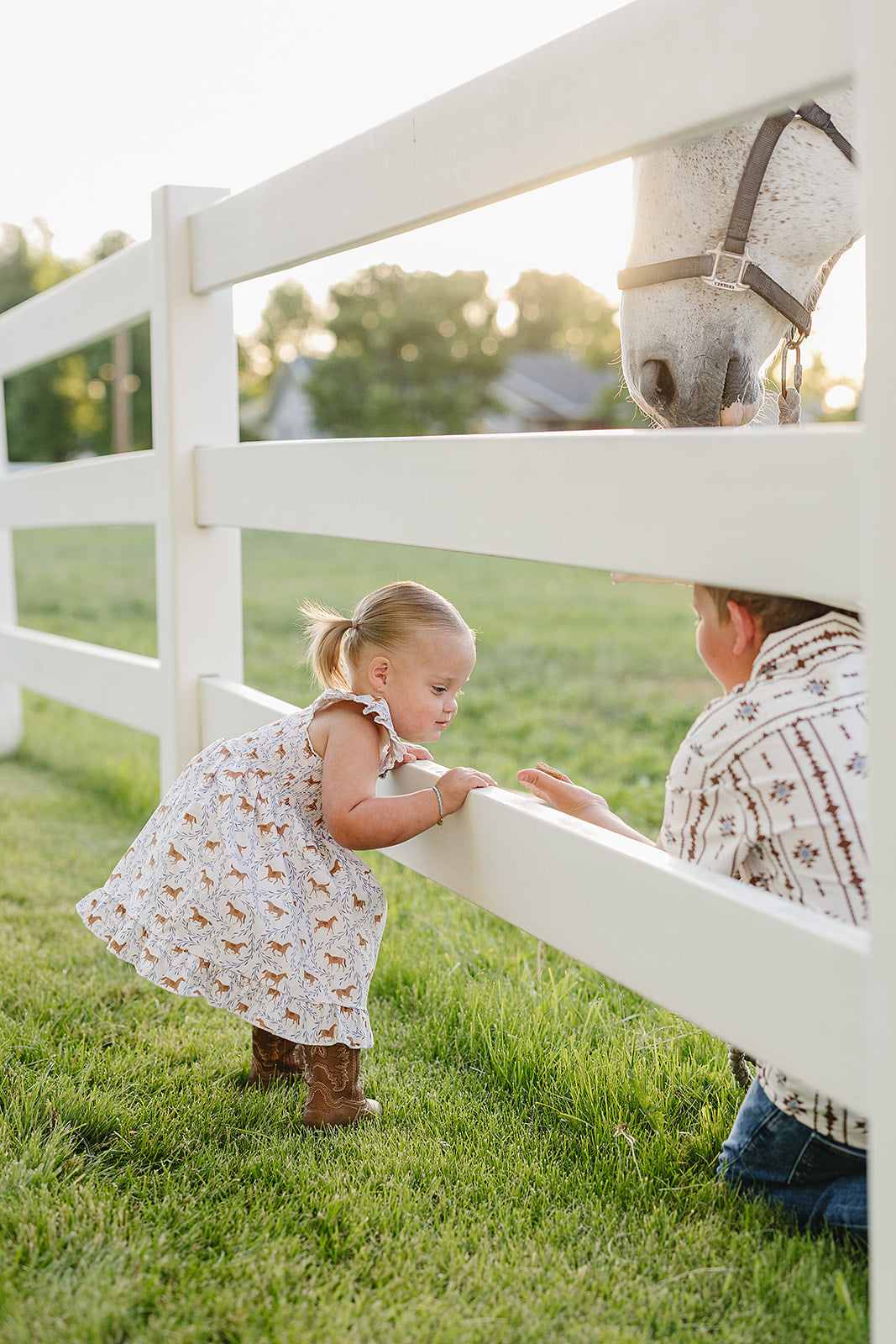 Baby & Girls Pony Smocked Dress