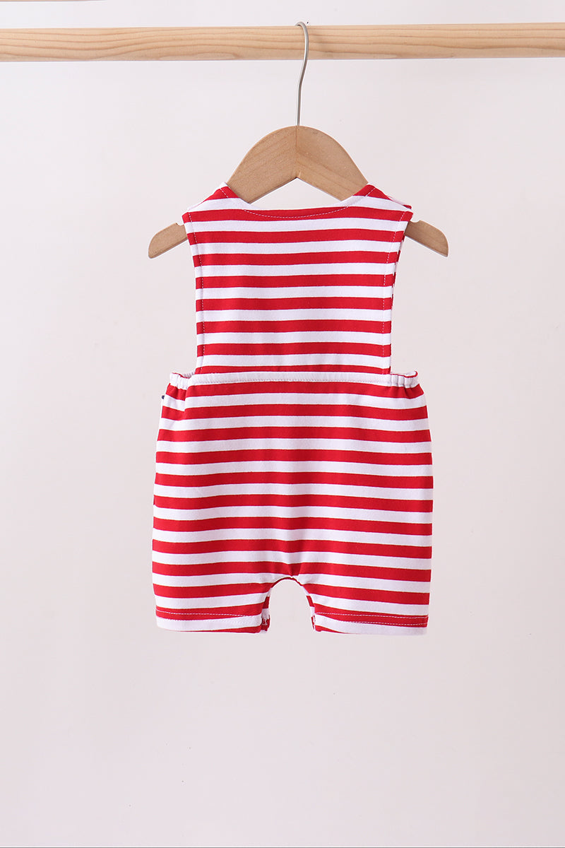 Red Stripe Flag Fireworks Embroidery Jonjon