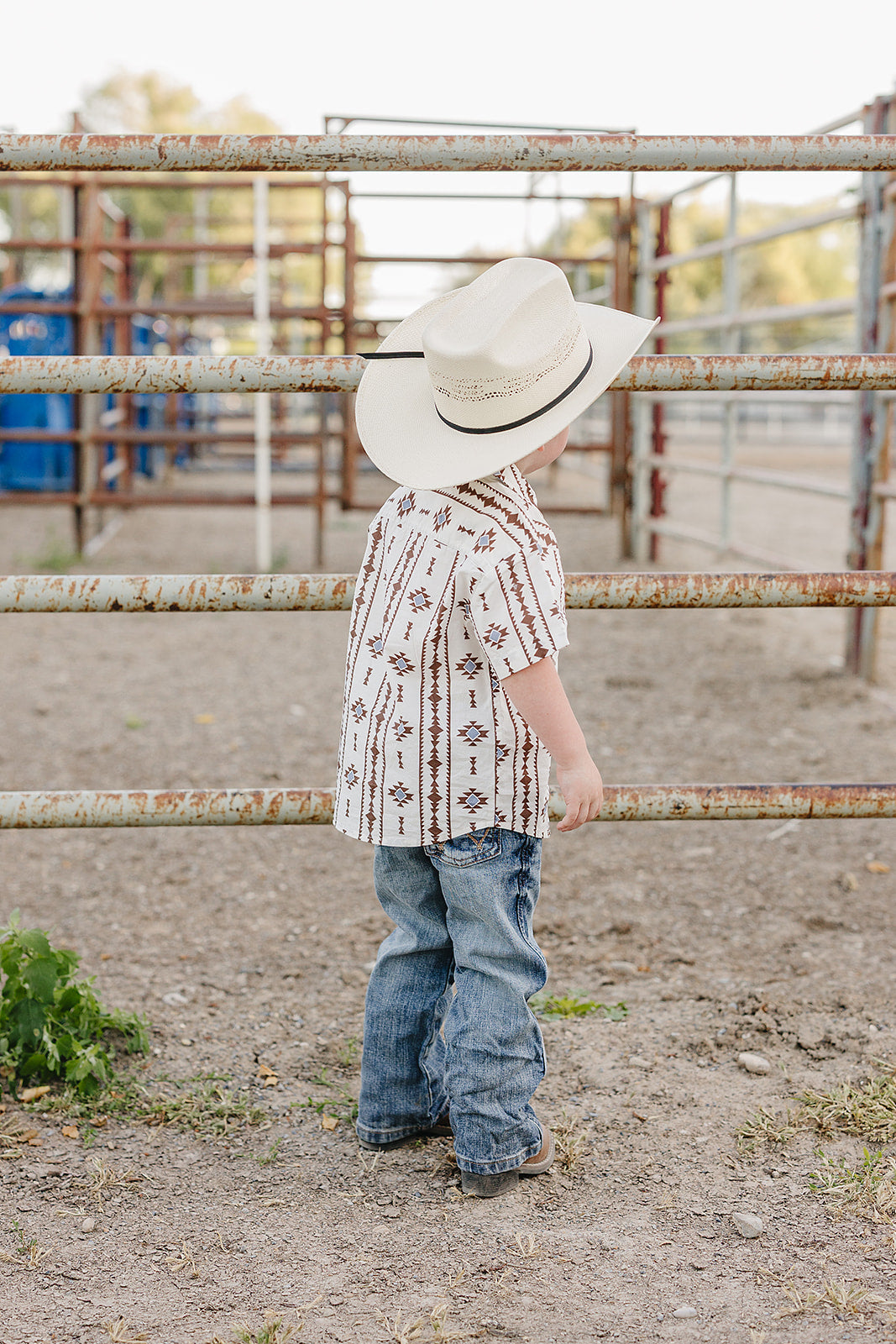 Baby & Boys Aztec Button Up Shirt