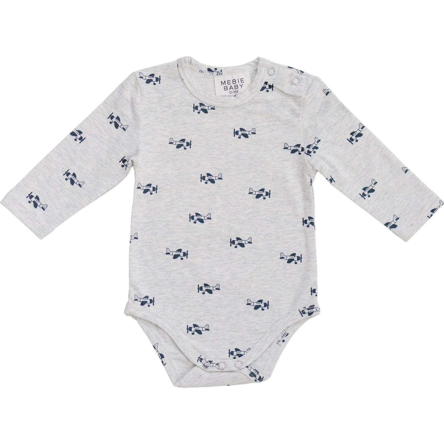 Baby Boy Airplane Long Sleeve Snap Onsie 