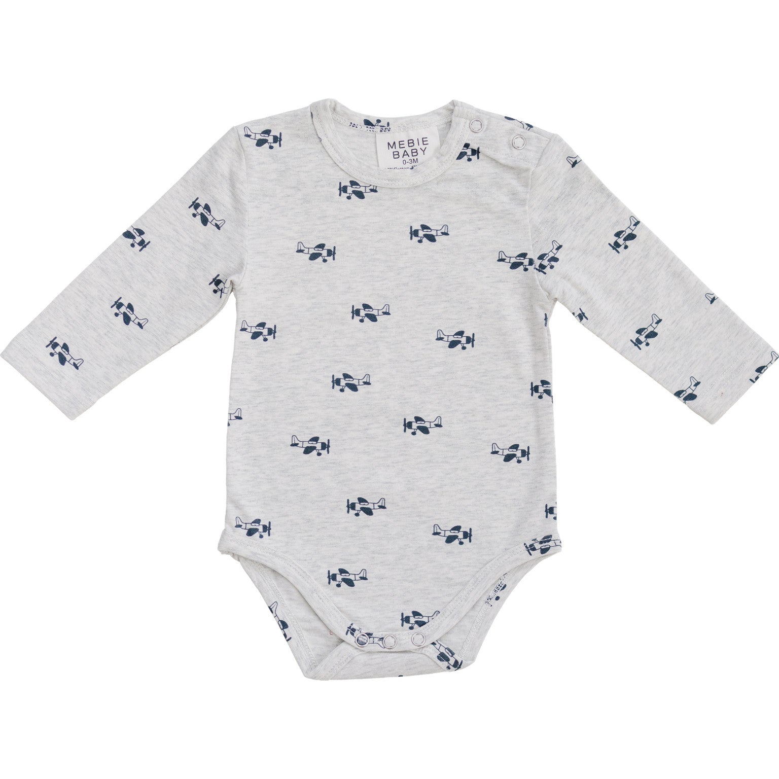 Baby Boy Airplane Long Sleeve Snap Onsie 