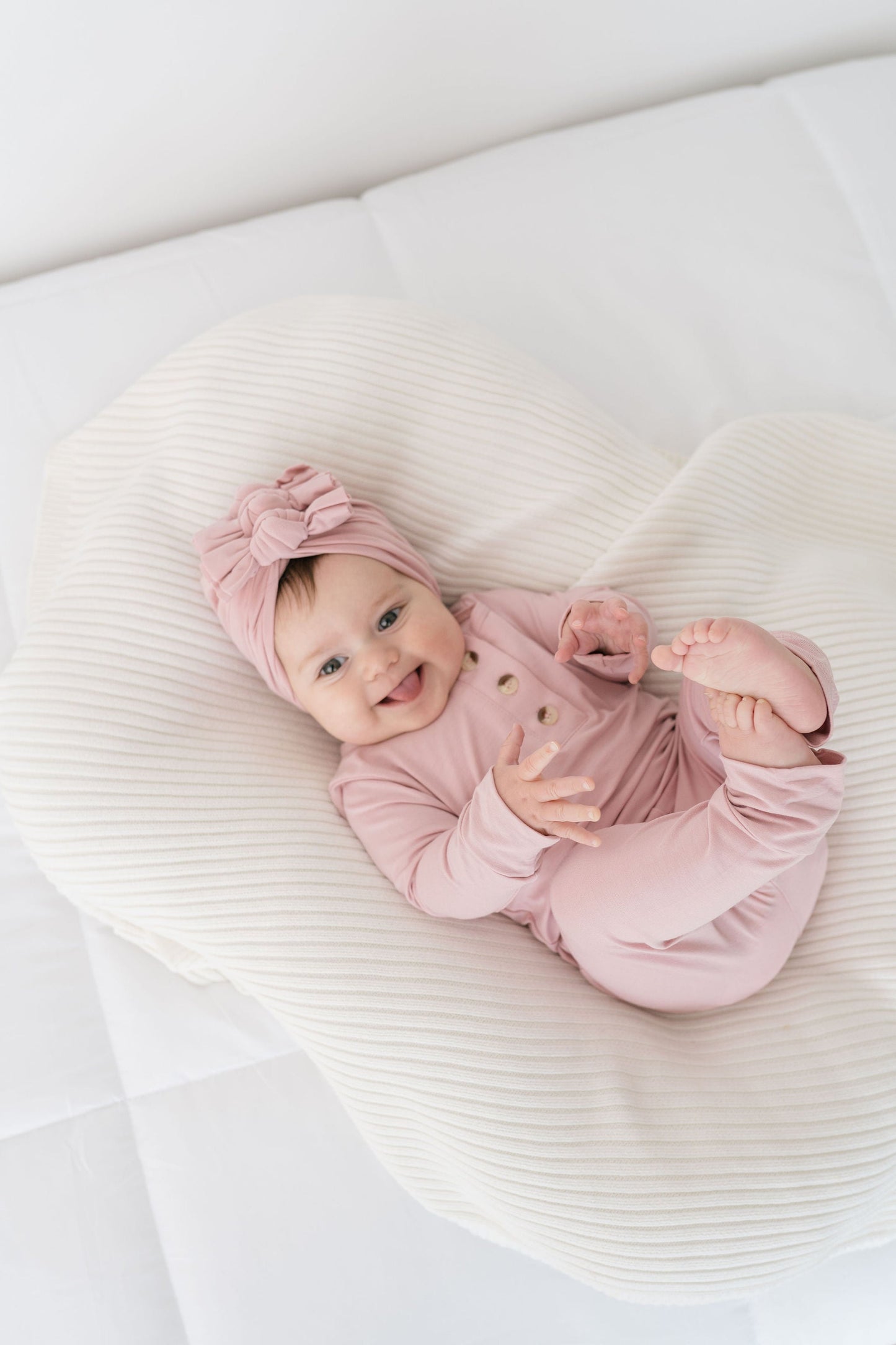 Top and Bottom Baby Outfit for Girls (Newborn - 12 months) - Dusty Rose