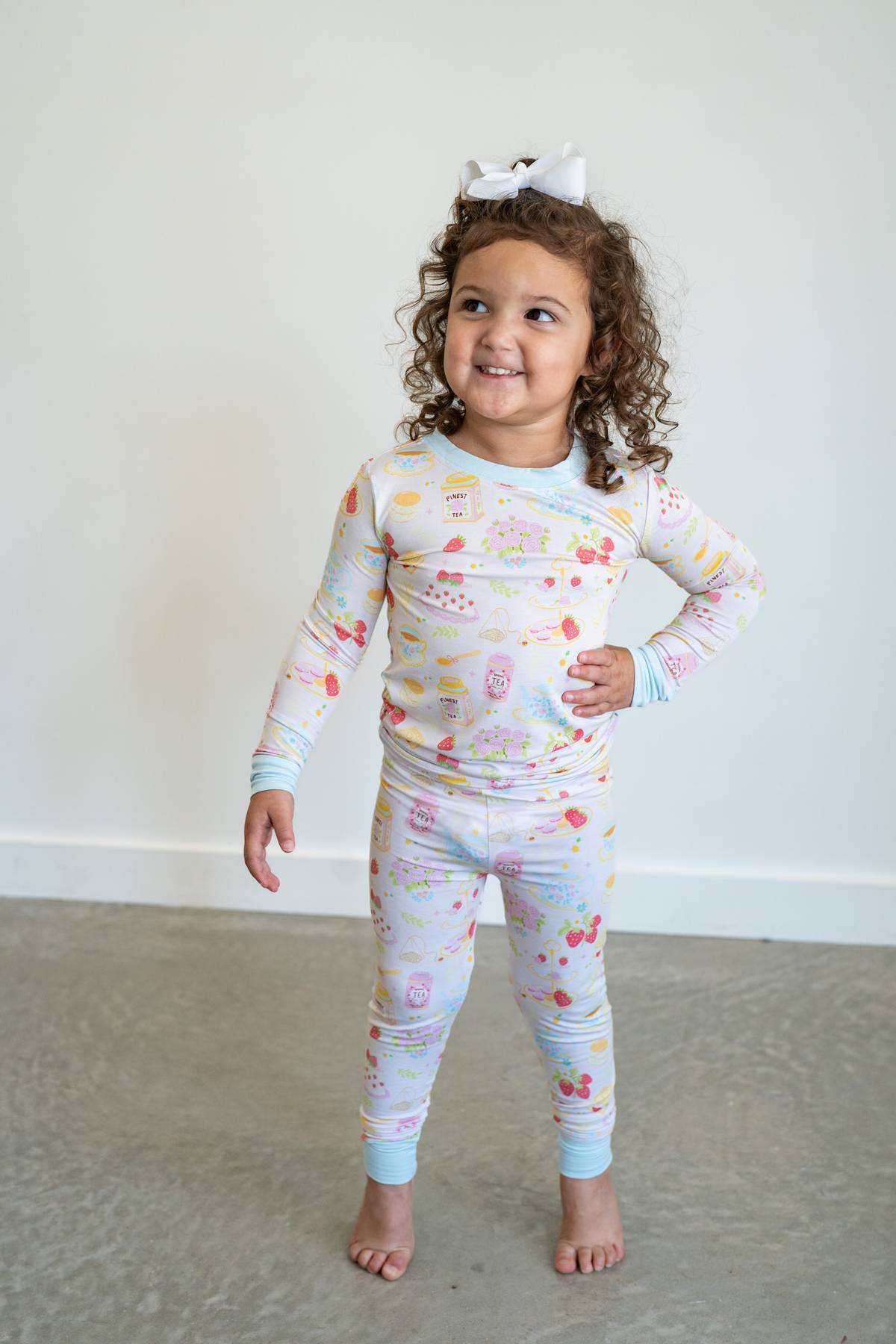 Girls Afternoon Tea | Two Piece Bamboo Pajama Set
