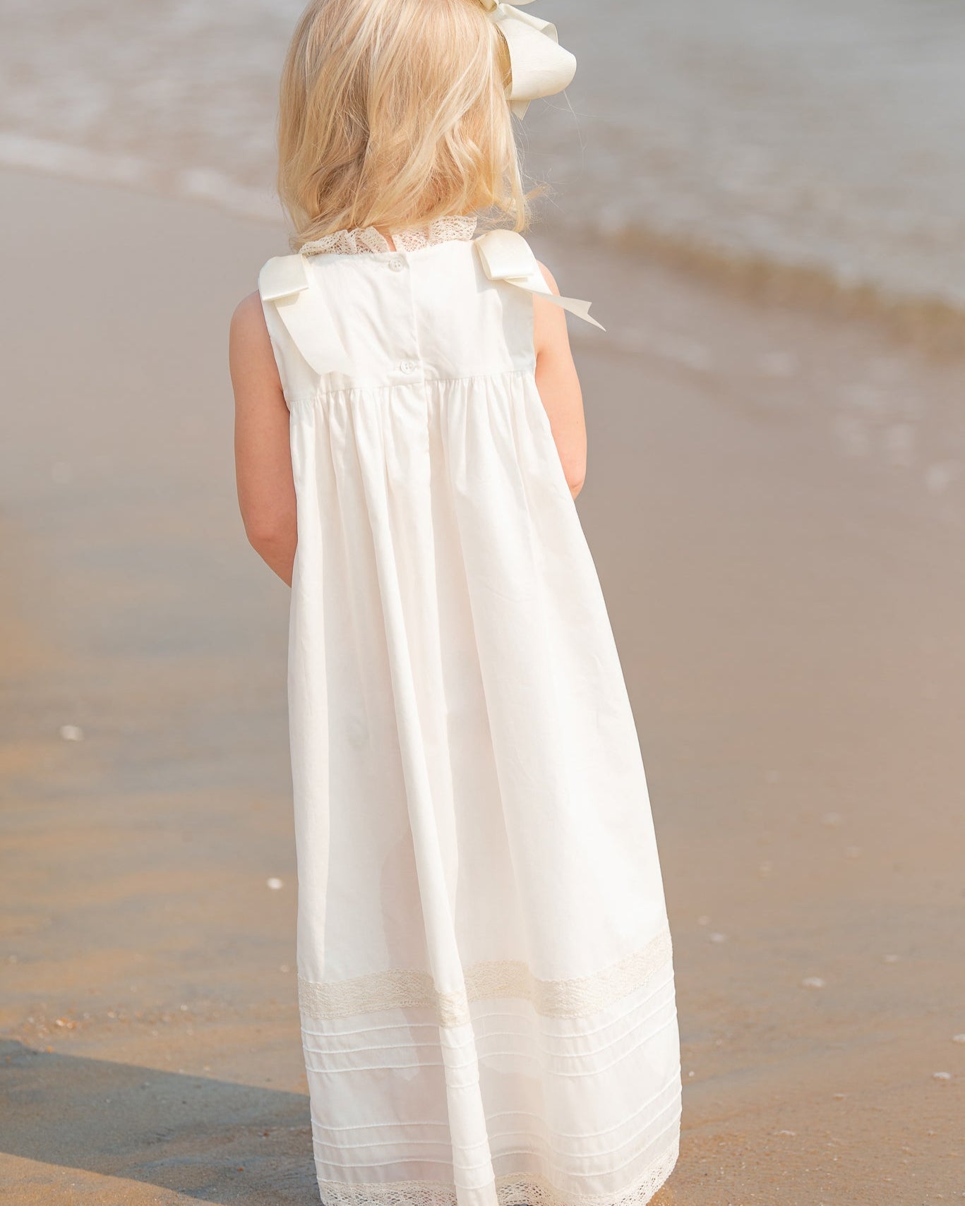 Cambridge White Sleeveless Heirloom Dress