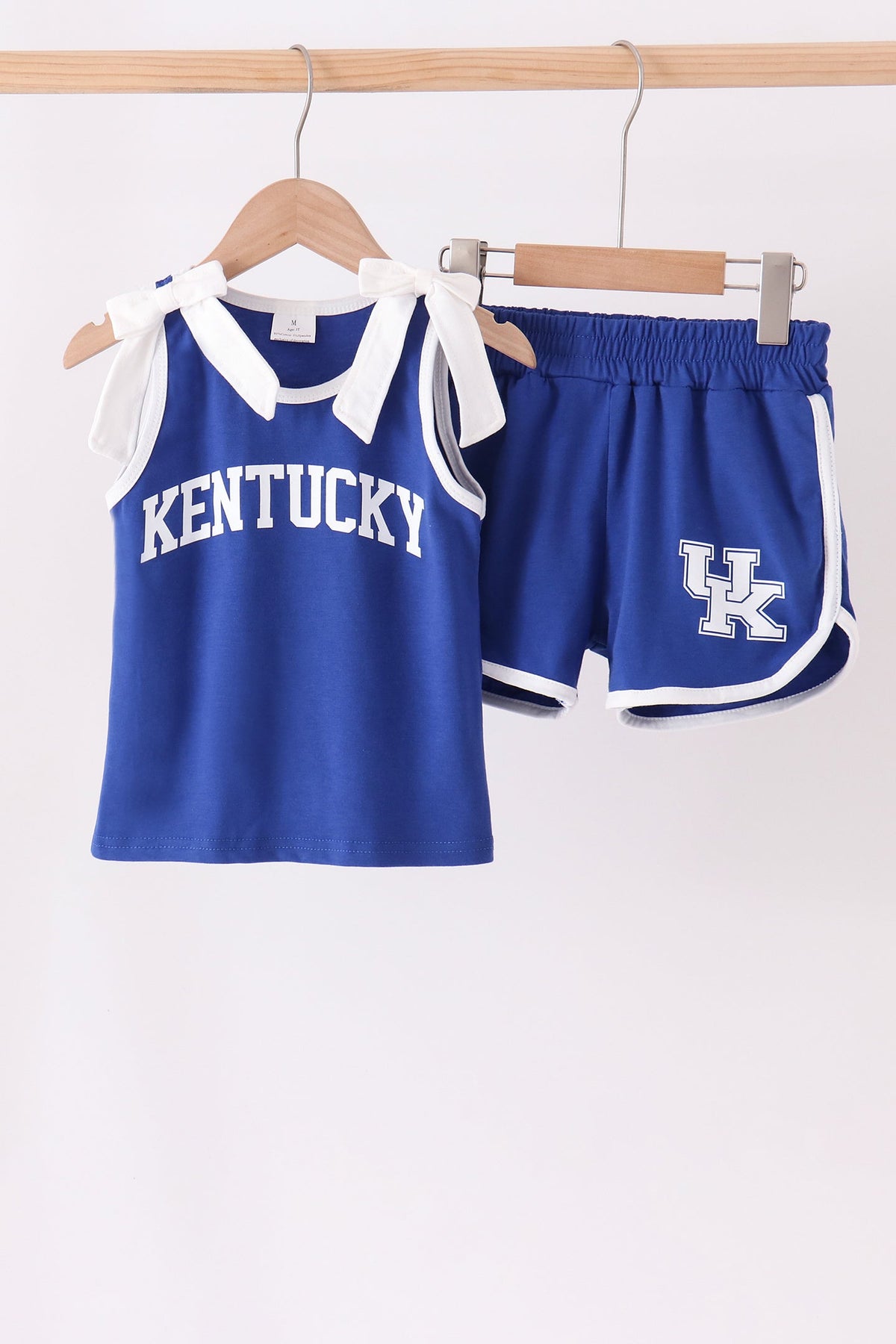 Girls Blue Kentucky Active Shorts Set