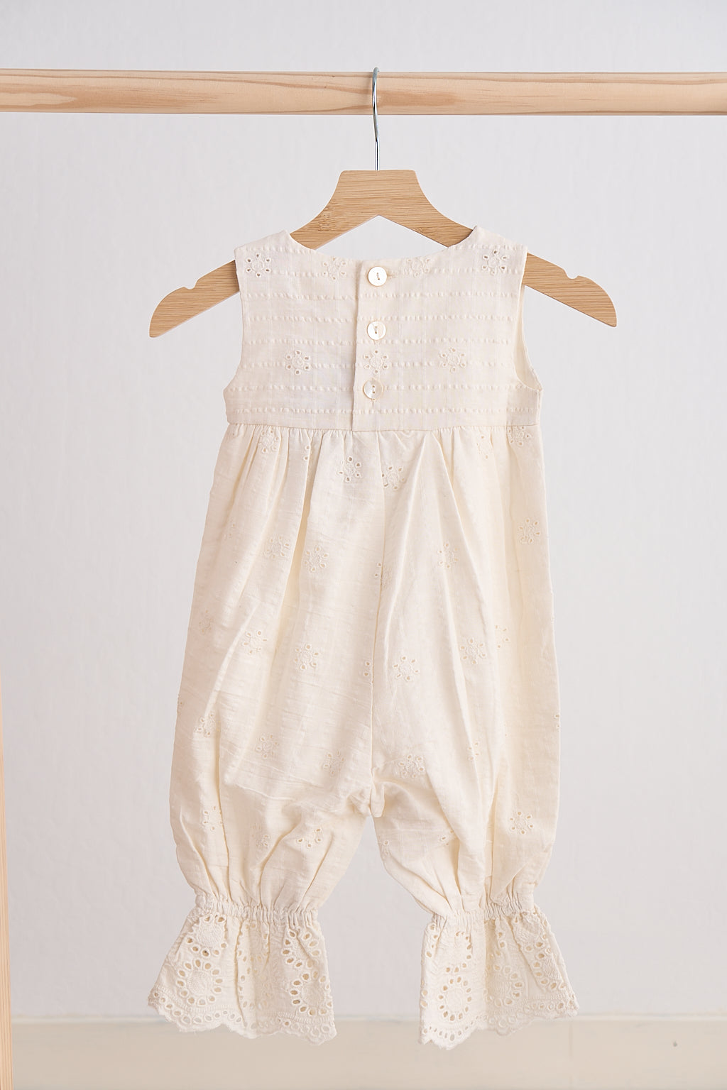 White Embroidered Floral Lace Jumpsuit