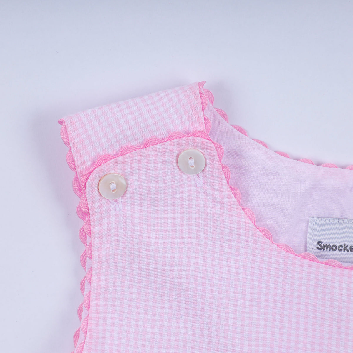 Pink Princess Hand Smocked Gingham Dress