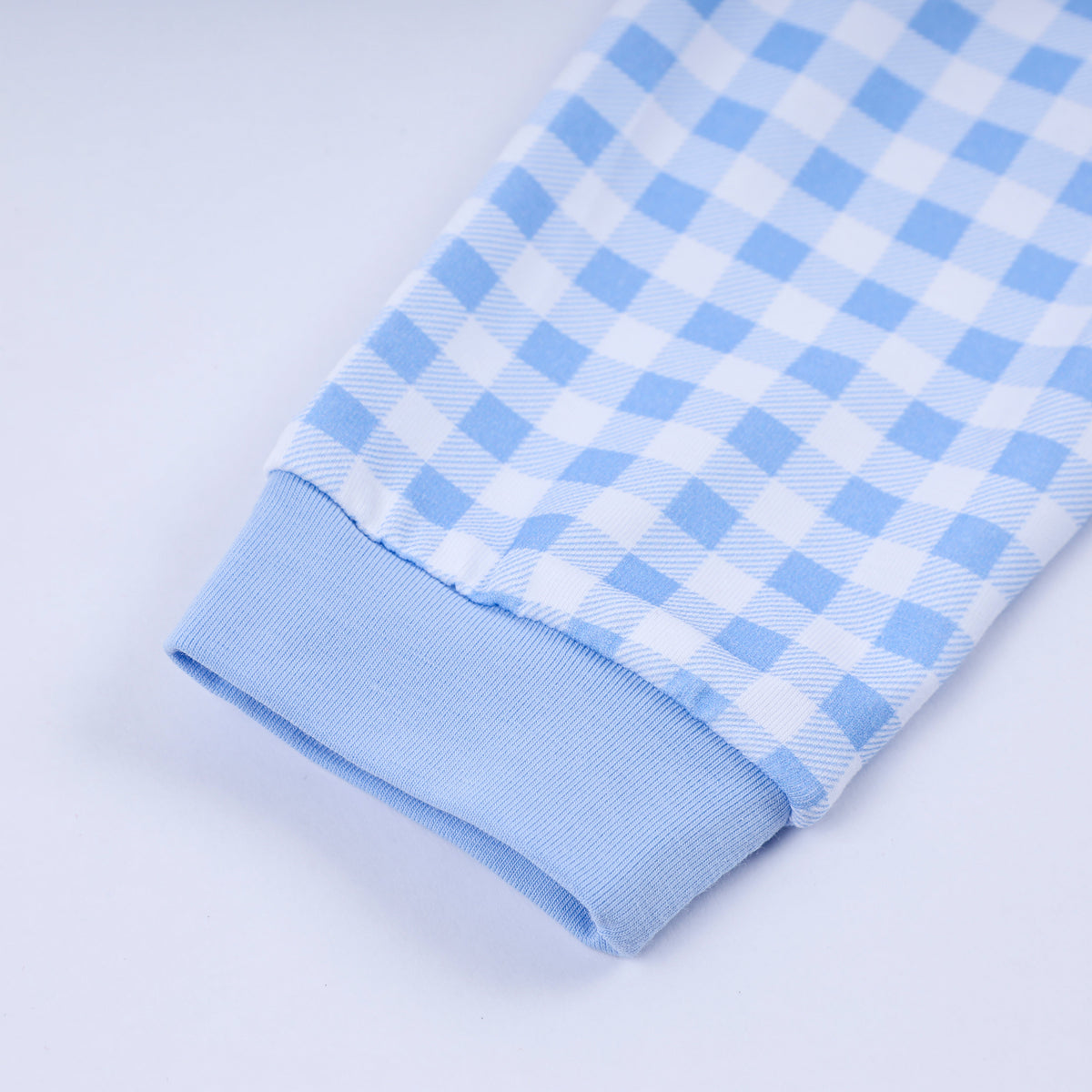 Baby Boy Blue Gingerbread Hand Smocked Gingham Romper