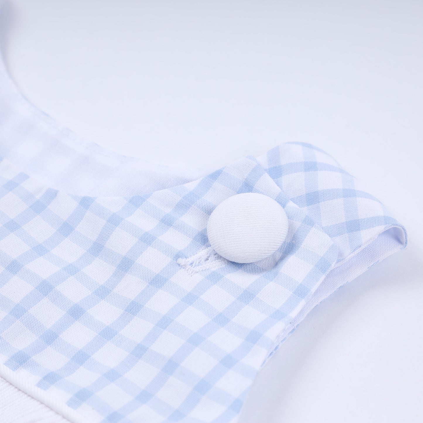 Blue Gingham Bubble Smocked Hand Character