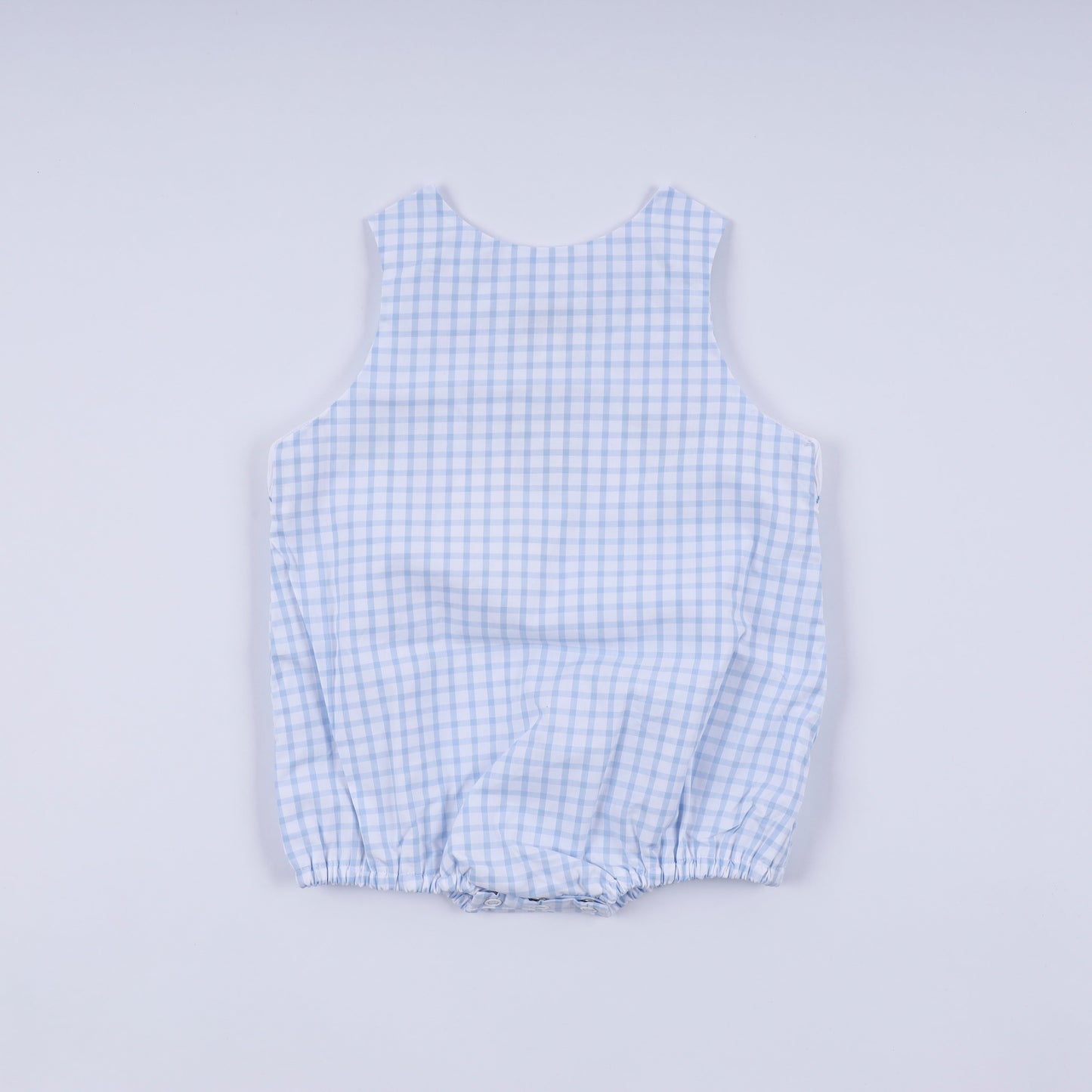 Blue Gingham Bubble Smocked Hand Character