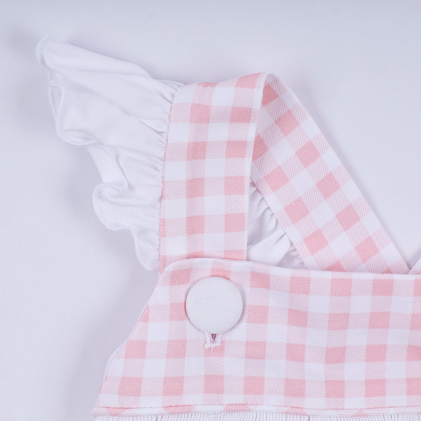 Pink Character Plaid Smocked Dress
