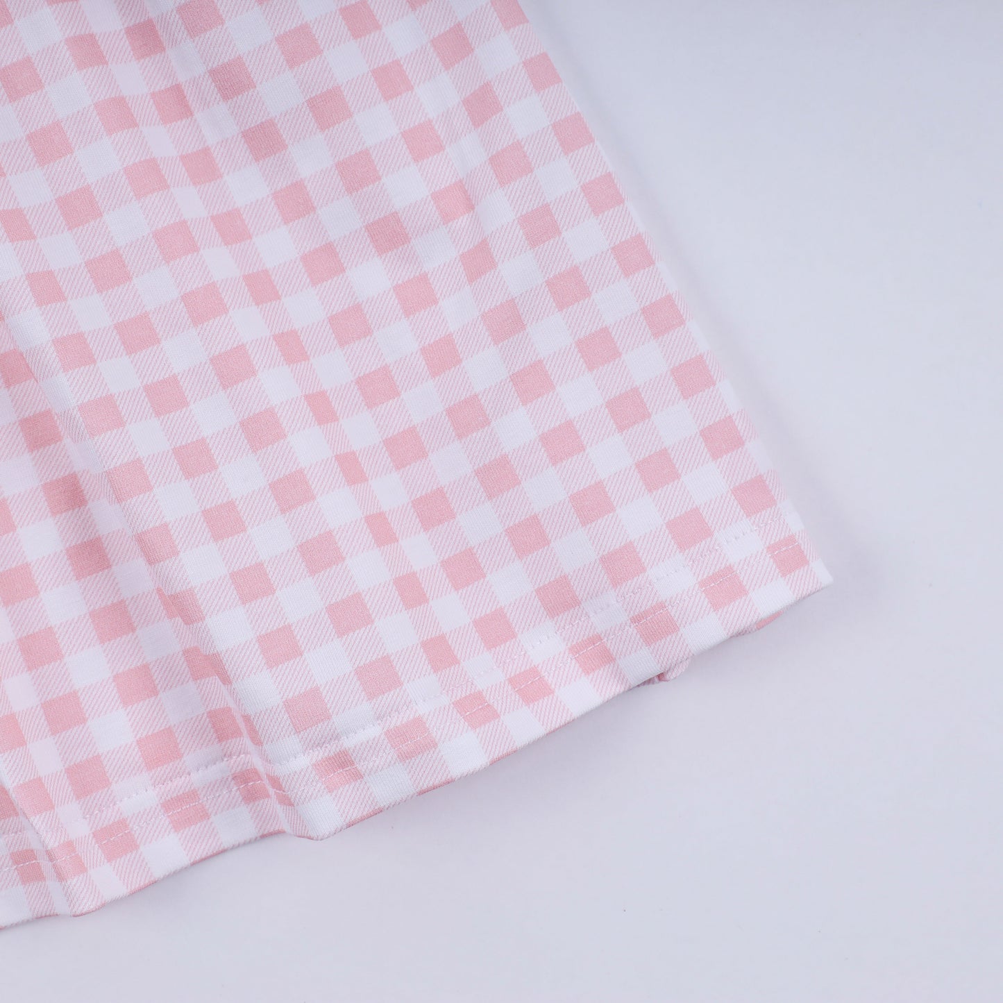 Pink Character Plaid Smocked Dress
