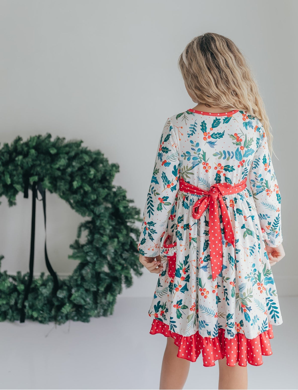 Girls Holly Tie Dress