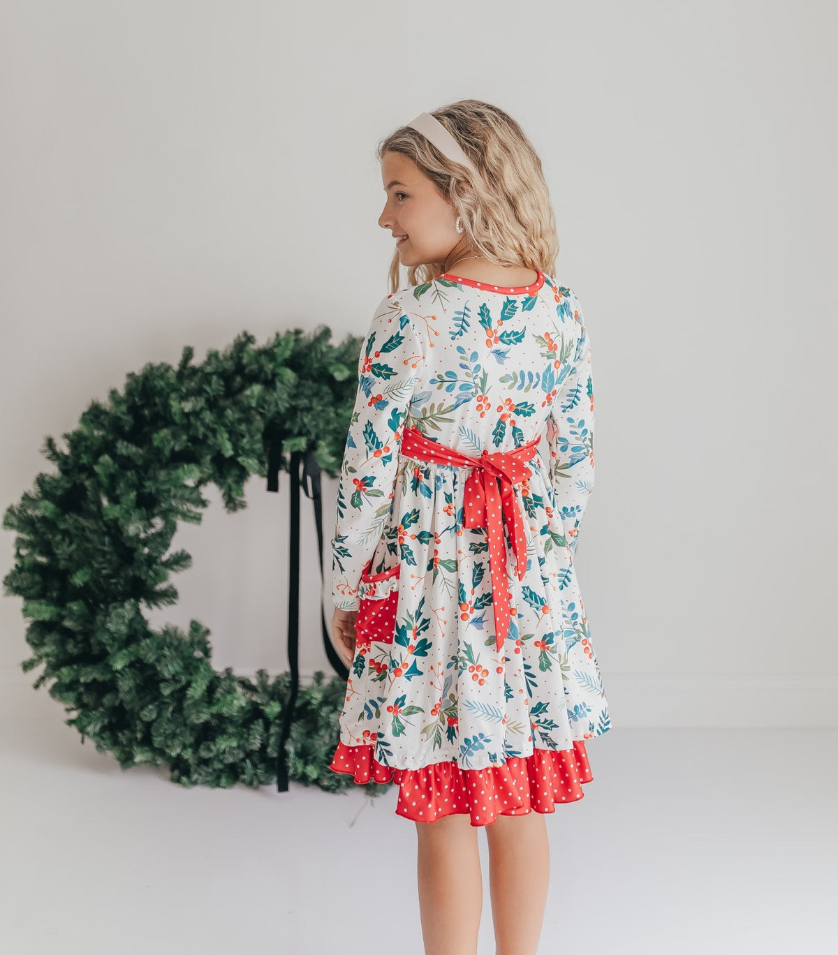 Girls Holly Tie Dress